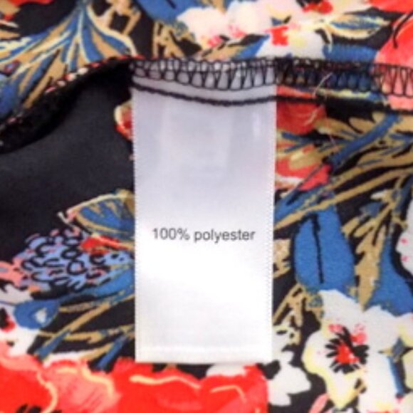 Maurices Women's Black Multicolor Floral Short Sleeve Top – Size: 3X - Picture 9 of 11